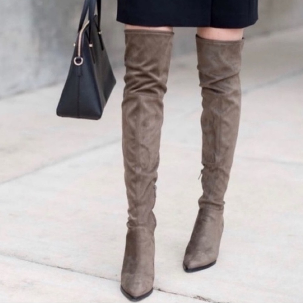 Marc Fisher Taupe Over-the-Knee Boots